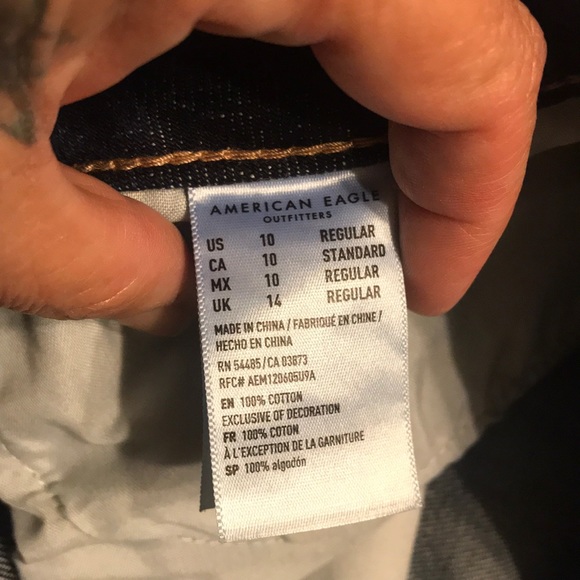 American eagle button fly jeans Tom girl size 10 - Picture 2 of 9